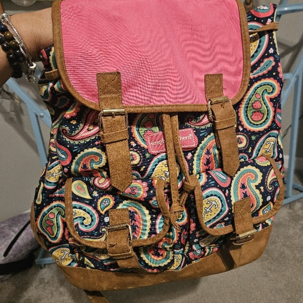 Simply Southern Bag Paisley Multi-Pocket Backpack Full Size